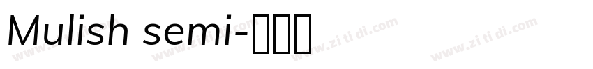 Mulish semi字体转换